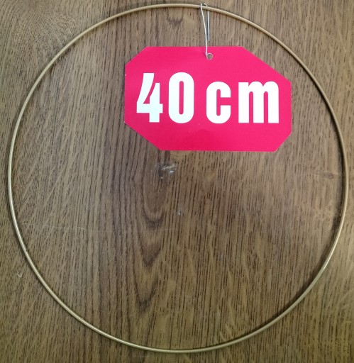 ZLATÝ MATNÝ prsteň/ráfik na lapače snov/makramé 40cm