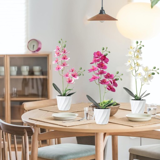 UMELÁ ORCHIDEA V ČRENÁRE KVET ORCHIDEÍ UMELÝ KVET AKO ŽIVÝ VEĽKÝ