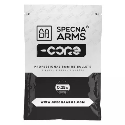 ASG GULE AIRSOFT CORE BIO MUNÍCIA 0,25G 1000KS SPECNA ARMS BIELA