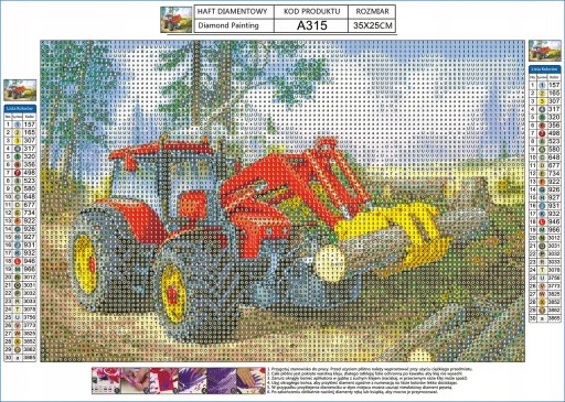 Diamantové vyšívanie TRAKTOROVÝ DIAMANTOVÝ MAĽBA 5D obrázok Diamantový rezací papier