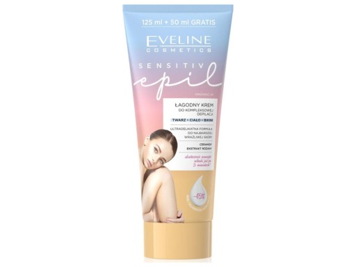 EVELINE Sensitiv Epil Mierny krém na komplexné odstránenie chĺpkov 175 ml