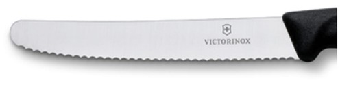 Victorinox 6.7833 nôž na zeleninu, zúbkovaný, čierny