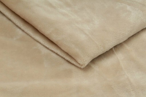 LuxTextil PLETENA MINKY, HLADKÁ (kožušina), šírka 160 cm, 300g KHAKI