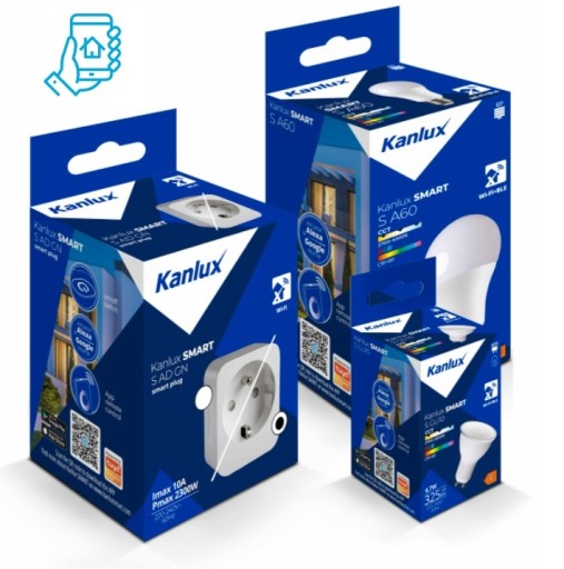 SMART Kanlux S A60 LED žiarovka 9W=60W E27 RGBCCT