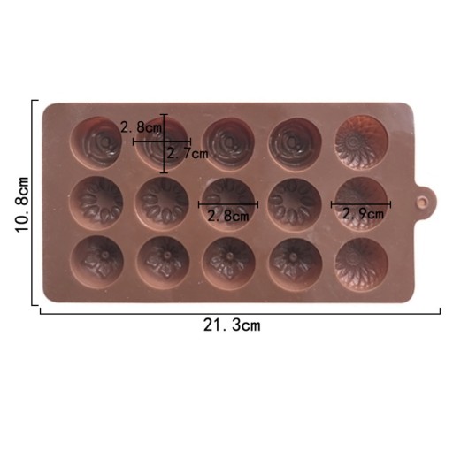 Silikónová podložka na čokoládu, pralinky, ľad, želé, kvety, ruže