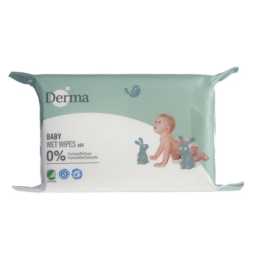 Vlhčené obrúsky Derma Baby 64 ks.