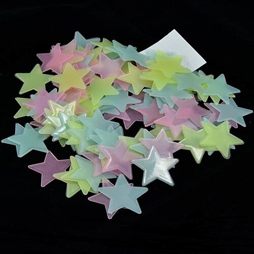 Fluorescenčné hviezdy 100 ks - MULTI
