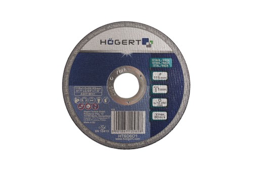Korundový kotúč na rezanie kovu a nehrdzavejúcej ocele, 115 x 1,0 x 22,23 mm HOGERT
