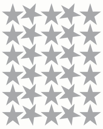 STARS samolepky Hviezdy 5cm 30ks STRIEBORNÉ