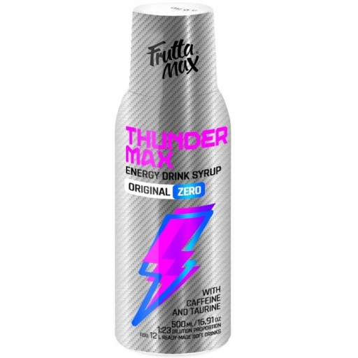 FRUTTAMAX THUNDER MAX ENERGY ZERO LIGHT SIRUP RED BULLA príchuť PRE SODASTREAM