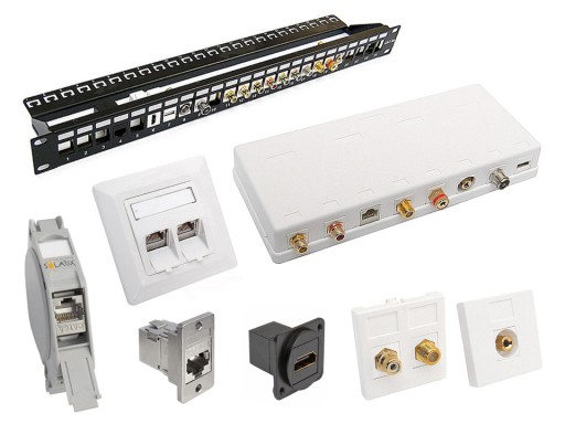 RJ45/8P8C zásuvka kat.6A STP typ KEYSTONE beznástrojové kontakty LSA DIGITUS