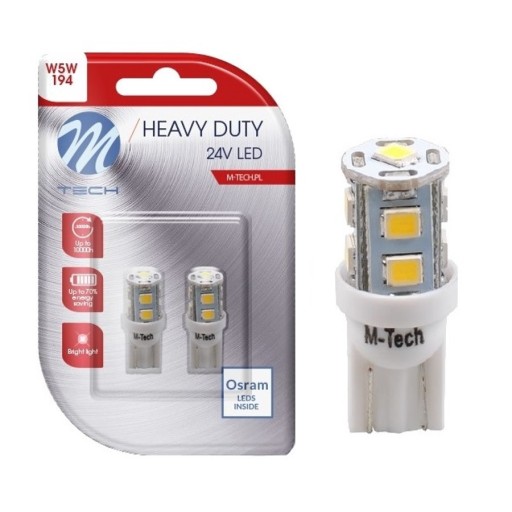 W5W LED ŽIAROVKA OSRAM T10 BIELA DIÓDA 24V TIR