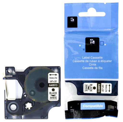 DYMO TAPE D1 40913 9mm BIELA/ČIERNA s0720680