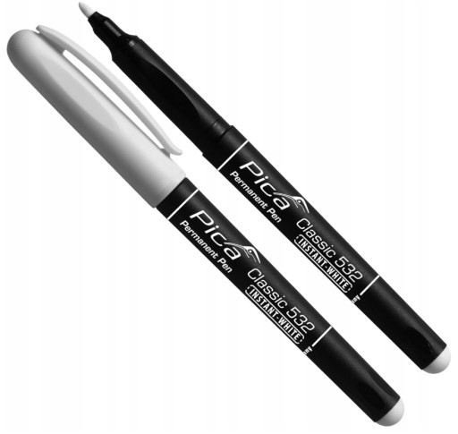 ZNAČOVACIE PERO TRVALÉ KONŠTRUKČNÉ BIELE PRESNÉ 1,0-2,0 mm 532/52 PICA