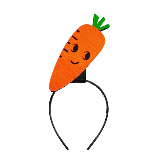 MRKVOVÁ ČELENKA MRKVOVÝ OUTFIT ORANŽOVÁ PLSTEŇ