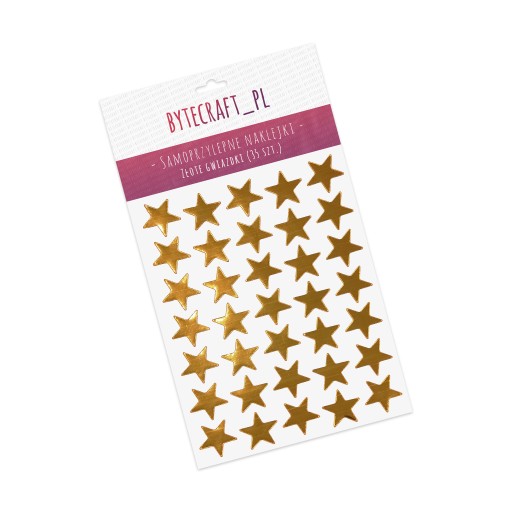 Narodeninové nálepky GOLD STARS 35 ks