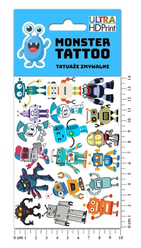 UMÝVAJÚCE DOČASNÉ TETOVANIE PRE DETSKÉ DETSKÉ ROBOTY ORIGINÁLNE DIZAJNY