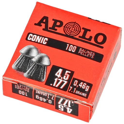 Pelety Apolo Conic 4,5 mm, 100 ks (10001)