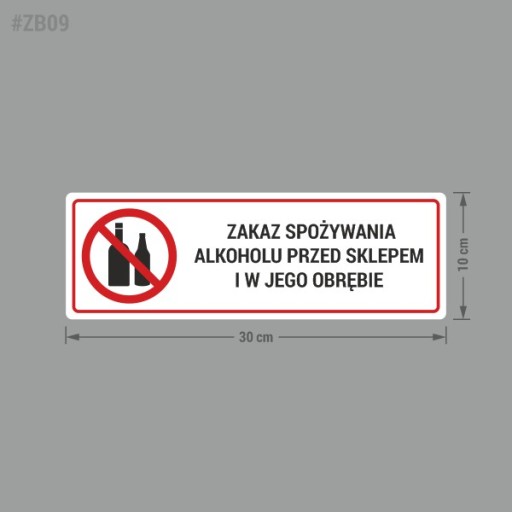 Nálepka – Zákaz pitia pred obchodom 10x30
