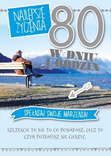 Blahoželanie k 80. narodeninám pre mužského starého otca GM659