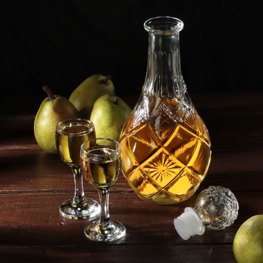 KARAFA NA VODU KRYŠTÁLOVÁ WHISKY 0,8L SKLENENÁ FĽAŠA S KORKOM