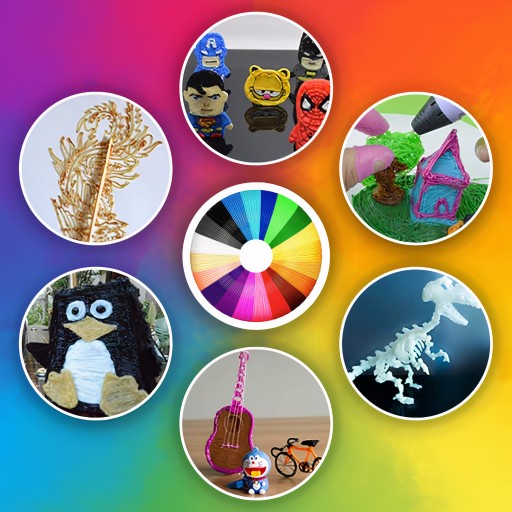 3D NÁPLNE DO PERÁ 3D PLA FILAMENT 20 farieb, každá 5 metrov, 100 M