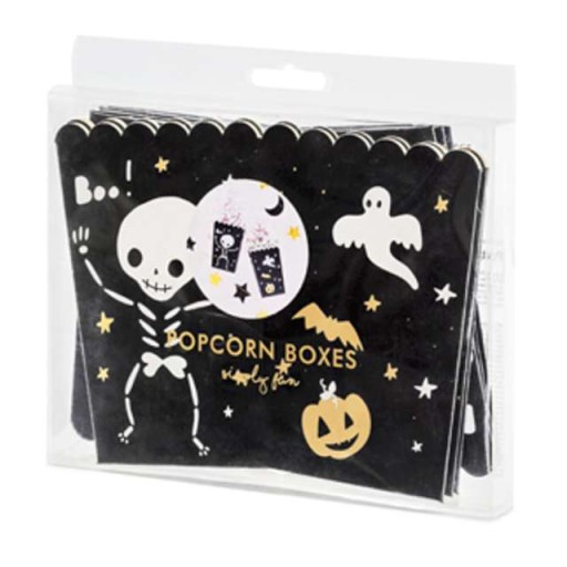 POPCORN BOXY na party DISHES lebky 6 ks