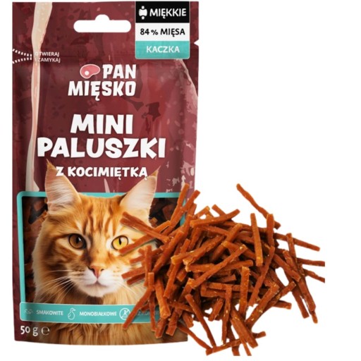 PAN MEAT MINI SNACKY PRE MAČACIE KAČACIE PRSTY S CATTNIP 50 G