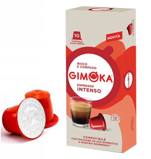Kapsule Gimoka INTENSO na kávu Nespresso 10 ks.