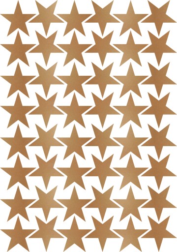Samolepiace samolepky hviezdy 4 cm matné zlato - 48 kusov