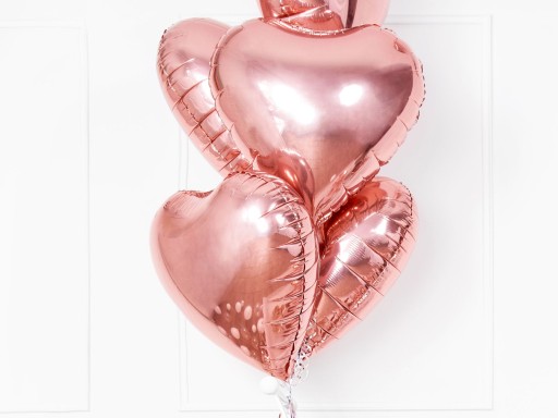 HEART fóliový balón ružové zlato ružové zlato 45 cm na HEL na Valentína
