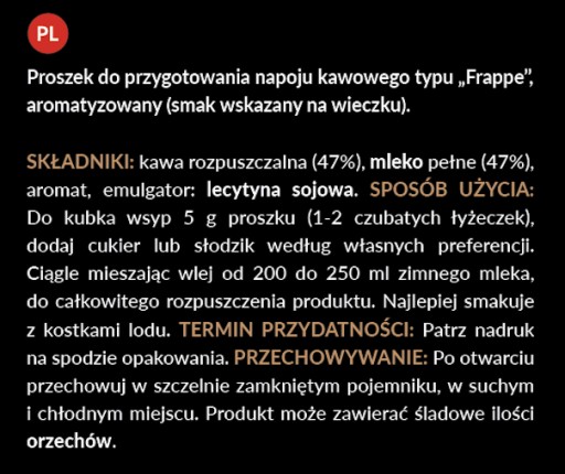 GBS FRAPPE GOLDEN BOW instantná ľadová káva 150 g ZMRZLINA SO SLANÝM KARAMELOM
