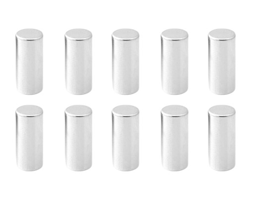okrúhly NEODYMOVÝ MAGNET 6,4x14 N38 SADA 10 kusov SILNÝ