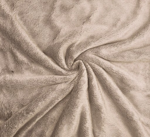 LuxTextil PLETENA MINKY, HLADKÁ (kožušina), šírka 160 cm, 300g KHAKI