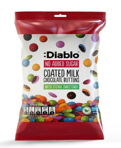 Dražé Diablo lentilki v čokoláde bez cukru