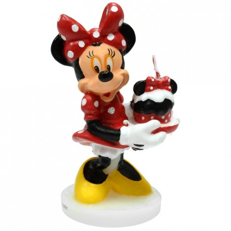 Narodeninová sviečka, 3D figúrka, MINNIE MOUSE, 9 cm