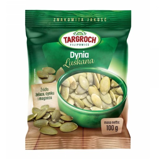 Tekvicové semienka, lúpané, prírodná tekvica, 100 g Targroch