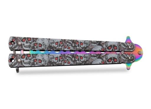 BSH N-500L Rainbow Cvičný motýľový nôž na trénovanie tupej čepele lebky