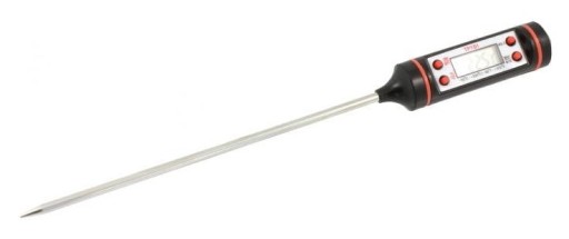 LCD pin teplomer, kuchynská sonda, mäso, víno
