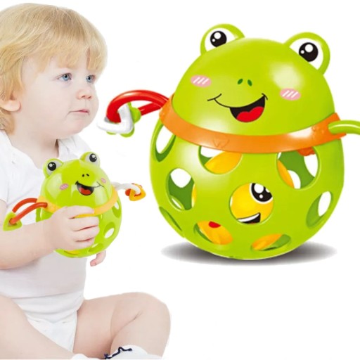 HRAČKA SENSORY RATTLE GUMOVÁ LOPTIČKA PRE BIEŤA AKO DARČEK