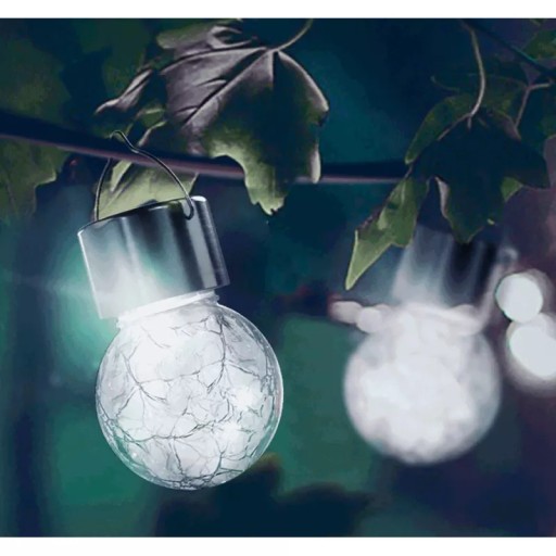 SOLÁRNA LED ZÁHRADNÁ LAMPA ZÁVISNÁ GUĽA 6500K