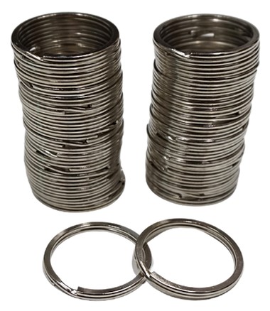 KRÚŽOK NA KĽÚČENKU 30 MM ZÁKLADNÝ PLOCHÝ KRÚŽOK NA KĽÚČ 10 KS.