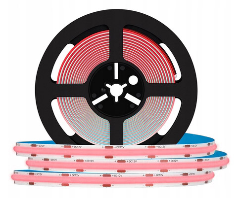 Neónový COB LED pás 12V ČERVENÝ 1m Homogénny