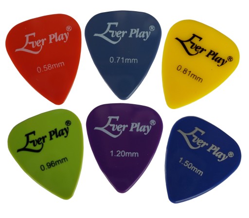 SADA gitarových trsátiek 6 rôznych hrúbok