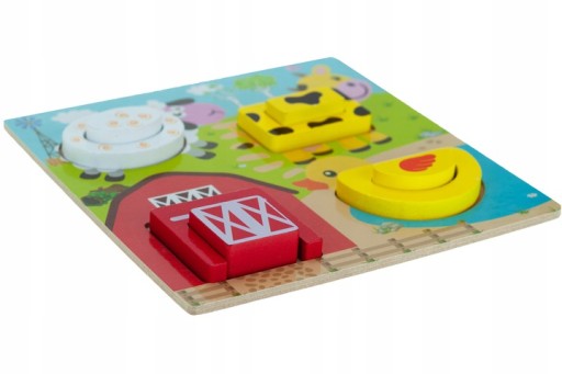 DREVENÉ BLOKY PUZZLE ZVIERATÁ FARMA