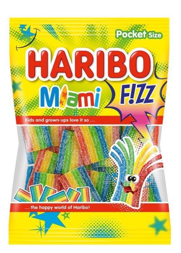 Haribo želé pásiky Miami kyslé 85 g