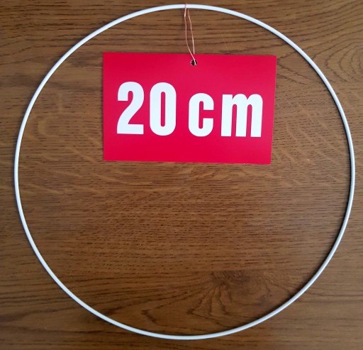 BIELY krúžok/ráfik na lapače snov a makramé, 20 cm