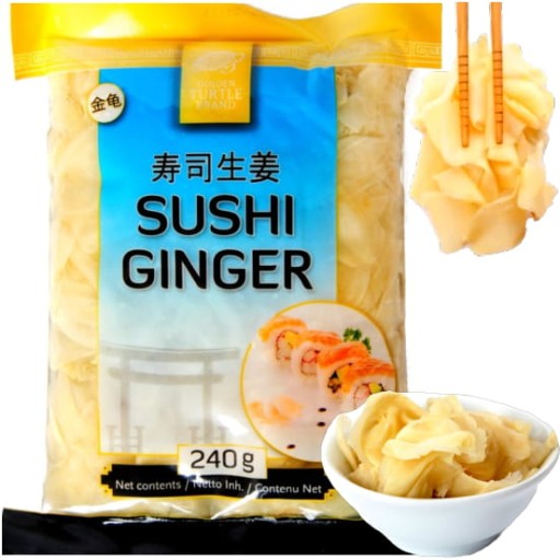 Nakladaný biely zázvor na sushi 240g GTB Natural
