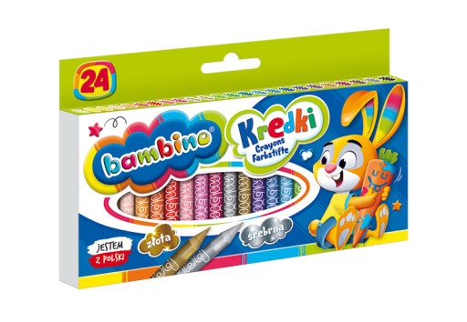 Bambino pastelky 24 farieb vyrobené z kaolínovej hliny