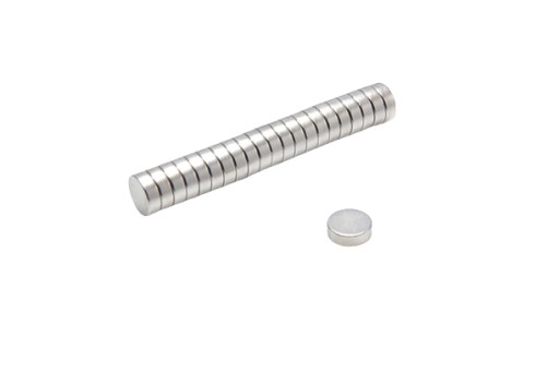 Neodymový cylindrický magnet MW 8x2,6 N38, sada 10 kusov